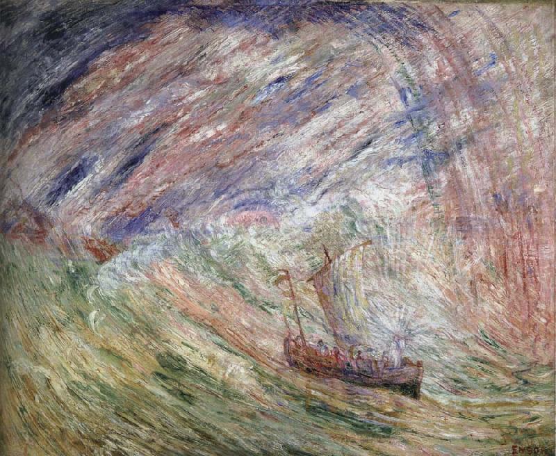 James Ensor Christ Calming the Storm oil painting picture